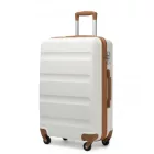 Miss Lulu London K2191L - Kono 24 Zoll Einchecken bőrönd - Stromlinienförmig ABS Hardshell bőrönd  biztonságos TSA-zár - Creme