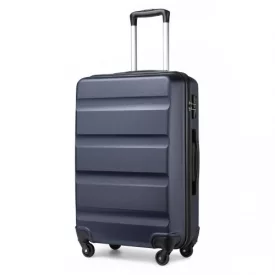   Miss Lulu London K2191L - Kono 24 Zoll Einchecken bőrönd - Stromlinienförmig ABS Hardshell bőrönd  biztonságos TSA-zár - Marineblau
