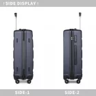 Miss Lulu London K2191L - Kono 24 Zoll Einchecken bőrönd - Stromlinienförmig ABS Hardshell bőrönd  biztonságos TSA-zár - Marineblau