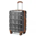 Miss Lulu London K2292L - Kono 24 Zoll könnyű keményfalú-ABS-bőrönd  TSA-zár - szürke