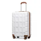 Miss Lulu London K2292L - Kono 20 Zoll könnyű keményfalú-ABS-Gepäck bőrönd  TSA-zár - Weiß
