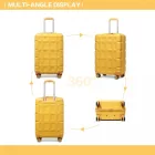 Miss Lulu London K2292L - Kono 20 Zoll könnyű keményfalú-ABS-Gepäck bőrönd  TSA-zár - sárga