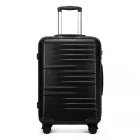 Miss Lulu London K2391L - British utazó 24 Zoll tartós Polycarbonat és ABS keményfalú-bőrönd  TSA-zár - fekete