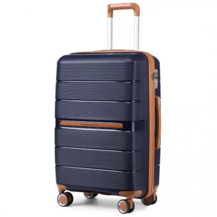 Miss Lulu London K2392L - British utazó 28 Zoll több-Textur Polypropylen keményfalú-bőrönd  TSA-zár - Marine