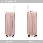 Miss Lulu London K2393L - British utazó 20 Zoll Spinner keményfalú PP bőrönd  TSA zár - Nackt