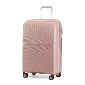   Miss Lulu London K2393L - British utazó 24 Zoll Spinner keményfalú PP bőrönd  TSA zár - Nackt