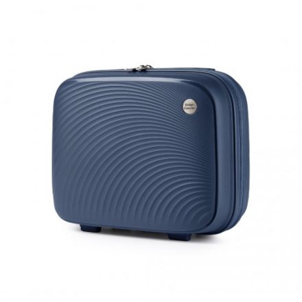 Miss Lulu London K2393L - BRITISH Traveller könnyű 14 Zoll Polypropylen bőrönd Marineblau