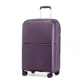   Miss Lulu London K2393L - British utazó 24 Zoll Spinner keményfalú PP bőrönd  TSA zár - Lila