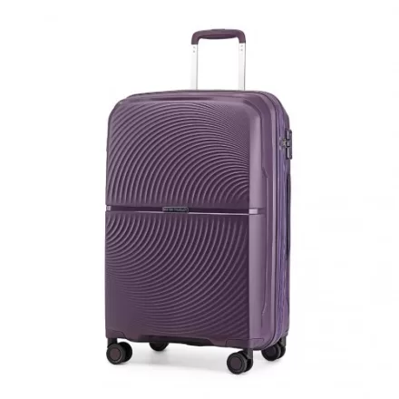 Miss Lulu London K2393L - British utazó 24 Zoll Spinner keményfalú PP bőrönd  TSA zár - Lila