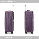 Miss Lulu London K2393L - British utazó 24 Zoll Spinner keményfalú PP bőrönd  TSA zár - Lila