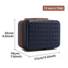 Miss Lulu London K2394L - Kono 13 Zoll Besonderes Hartschale ABS sminkzseb - Marine