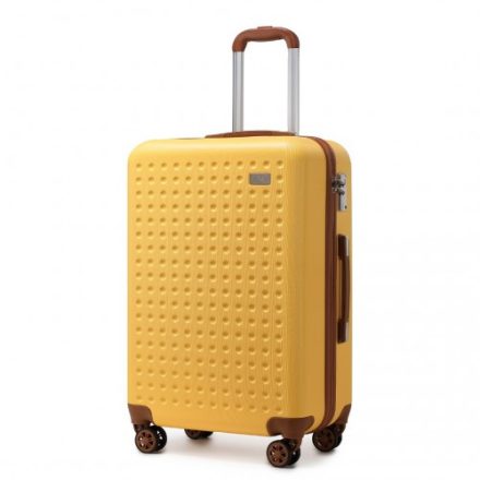 Miss Lulu London K2394L - Kono 24 Zoll Flexibel Harte Schale ABS Reisekoffer TSA-zár sárga