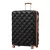 Miss Lulu London K2395L - British utazó 32-Zoll Extra-Großer keményfalú-Spinner  Diamantstruktur  ABS+PC és Teleskopgriff - fekete és barna