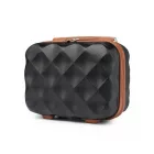 Miss Lulu London K2395L - British utazó 13 Zoll ultrakönnyű ABS és Polycarbonat bőrönd - fekete és barna
