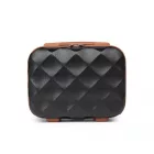 Miss Lulu London K2395L - British utazó 13 Zoll ultrakönnyű ABS és Polycarbonat bőrönd - fekete és barna