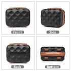 Miss Lulu London K2395L - British utazó 13 Zoll ultrakönnyű ABS és Polycarbonat bőrönd - fekete és barna
