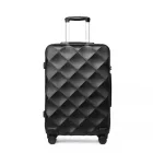 Miss Lulu London K2395L - British utazó 24 Zoll ultrakönnyű ABS és Polycarbonat Beuliger Diamant bőrönd  TSA-zár - fekete