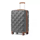 Miss Lulu London K2395L - British utazó 20 Zoll ultrakönnyű ABS és Polycarbonat Beuliger Diamant bőrönd  TSA-zár - szürke és barna