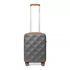 Miss Lulu London K2395L - British utazó 20 Zoll ultrakönnyű ABS és Polycarbonat Beuliger Diamant bőrönd  TSA-zár - szürke és barna