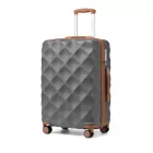Miss Lulu London K2395L - British utazó 24 Zoll ultrakönnyű ABS és Polycarbonat Beuliger Diamant bőrönd  TSA-zár - szürke és barna