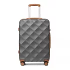 Miss Lulu London K2395L - British utazó 24 Zoll ultrakönnyű ABS és Polycarbonat Beuliger Diamant bőrönd  TSA-zár - szürke és barna