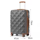 Miss Lulu London K2395L - British utazó 28 Zoll ultrakönnyű ABS és Polycarbonat Beuliger Diamant-bőrönd  TSA-zár - szürke és barna