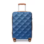 Miss Lulu London K2395L - British utazó 24 Zoll ultrakönnyű ABS és Polycarbonat Beuliger Diamant bőrönd  TSA-zár - Marine és barna