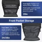 Miss Lulu London KSB2582 - British utazó Langleicher Weichschalen-bőrönd, 3-darabos Gepäckset (20/24/28 Zoll)  laptopzseb - fekete