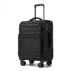 Miss Lulu London KSB2582 - British utazó Robuster 20-Zoll-Weichschalenkoffer  vorderem laptopzseb, TSA-zár és leisen Spinnerrollen - fekete