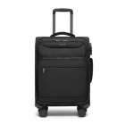 Miss Lulu London KSB2582 - British utazó Robuster 20-Zoll-Weichschalenkoffer  vorderem laptopzseb, TSA-zár és leisen Spinnerrollen - fekete