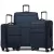 Miss Lulu London KSB2582 - British utazó Langleicher Weichschalen-bőrönd, 3-darabos Gepäckset (20/24/28 Zoll)  laptopzseb - Marineblau