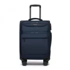 Miss Lulu London KSB2582 - British utazó Robuster 20-Zoll-Weichschalenkoffer  vorderem laptopzseb, TSA-zár és leisen Spinnerrollen - Marineblau