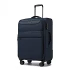 Miss Lulu London KSB2582 - British utazó Erweiterbarer 24-Zoll Weichschalenkoffer  TSA-zár, leisen Spinner-Rollen és laptopzseb - Marineblau