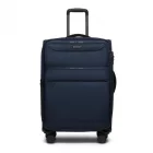 Miss Lulu London KSB2582 - British utazó Erweiterbarer 24-Zoll Weichschalenkoffer  TSA-zár, leisen Spinner-Rollen és laptopzseb - Marineblau