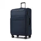 Miss Lulu London KSB2582 - British utazó 28-Zoll großer erweiterbarer Softshell-bőrönd  TSA-zár, leisen Spinner-Rollen és laptopzseb - Marineblau