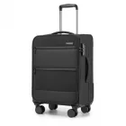 Miss Lulu London KSB2597 - British utazó Eleganter, robuster 20-Zoll-Weichschalenkoffer  leisen TPE-Rollen, TSA-Sicherheit és Laptop-Fach - fekete