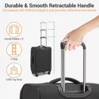Miss Lulu London KSB2597 - British utazó Eleganter, robuster 20-Zoll-Weichschalenkoffer  leisen TPE-Rollen, TSA-Sicherheit és Laptop-Fach - fekete