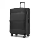 Miss Lulu London KSB2597 - British utazó Eleganter, robuster 28-Zoll-Weichschalenkoffer  leisen TPE-Rollen, TSA-Sicherheit és erweiterbarem Volumen - fekete