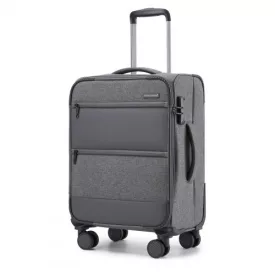   Miss Lulu London KSB2597 - British utazó Eleganter, robuster 20-Zoll-Weichschalenkoffer  leisen TPE-Rollen, TSA-Sicherheit és Laptop-Fach - szürke