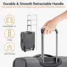 Miss Lulu London KSB2597 - British utazó Eleganter, robuster 20-Zoll-Weichschalenkoffer  leisen TPE-Rollen, TSA-Sicherheit és Laptop-Fach - szürke
