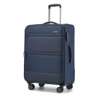 Miss Lulu London KSB2597 - British utazó Eleganter, robuster 24-Zoll-Weichschalenkoffer  leisen TPE-Rollen, TSA-Sicherheit és erweiterbarem Volumen - Marineblau