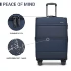 Miss Lulu London KSB2597 - British utazó Eleganter, robuster 28-Zoll-Weichschalenkoffer  leisen TPE-Rollen, TSA-Sicherheit és erweiterbarem Volumen - Marineblau