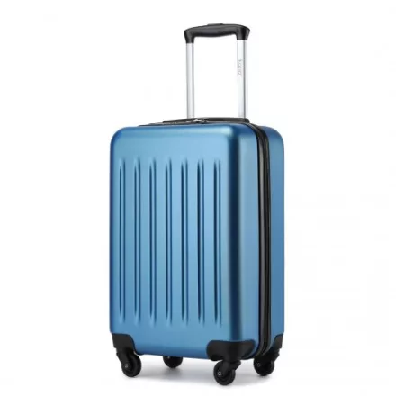 Miss Lulu London KSK2477 - Kono Haltbare 20-Zoll-leichte ABS+PC-függőleges-Textur-Kabinentasche  sicherer 3-stelliger Zahlenschloss - Marineblau