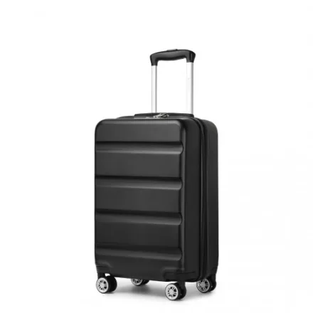 Miss Lulu London KSK2482 - Kono Stylische horizontale gravierte keményfalú-Kabinentasche  ABS+PC  TSA-zár, 19 Zoll - fekete