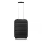 Miss Lulu London KSK2482 - Kono Stylische horizontale gravierte keményfalú-Kabinentasche  ABS+PC  TSA-zár, 19 Zoll - fekete