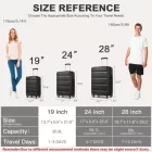Miss Lulu London KSK2482 - Kono Stylische horizontale gravierte keményfalú-Kabinentasche  ABS+PC  TSA-zár, 19 Zoll - fekete