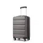 Miss Lulu London KSK2482 - Kono Stylische horizontale gravierte keményfalú-Kabinentasche  ABS+PC  TSA-zár, 19 Zoll - szürke