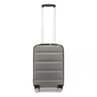 Miss Lulu London KSK2482 - Kono Stylische horizontale gravierte keményfalú-Kabinentasche  ABS+PC  TSA-zár, 19 Zoll - szürke