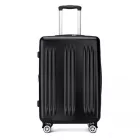 Miss Lulu London KSK2483 - Kono 24 Zoll Schlank csíkos Check-In-bőrönd Erweiterbar tartós ABS+PC bőrönd  Vier Spinner-Rädern TSA-zár - fekete