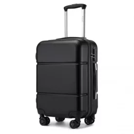   Miss Lulu London KSK2485 - Kono 20 Zoll Hochwertig ABS Kabinen-bőrönd  biztonságos kombinációs zár  müheloses Reisen - fekete